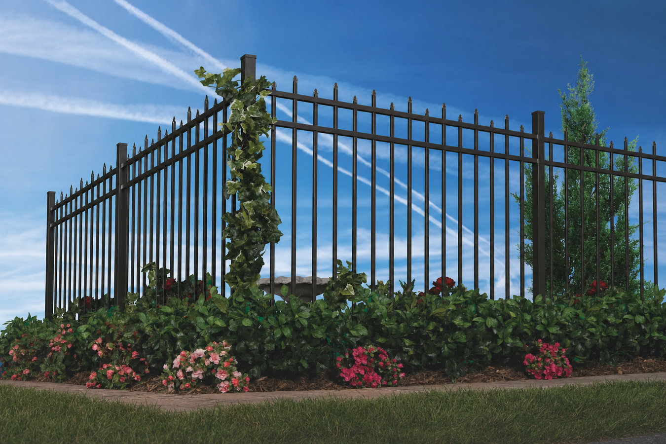Aluminum fence installation