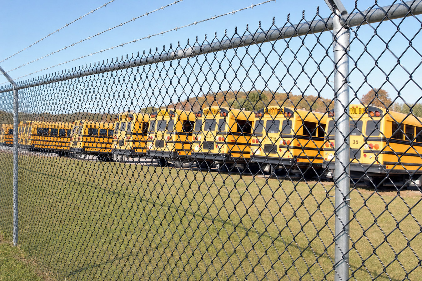Commercial fence installation